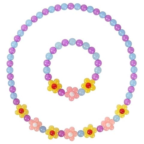 Maelovebunny Colourful Flower Necklace Bracelet Set Cover