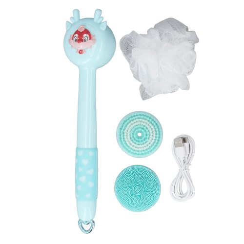 Brosse de bain électrique enfants apaise la peau sensible lors de la douche quotidienne bleu