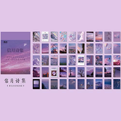 Calendars 50 Sheets Natural Scenery&Art Paintings Stationery