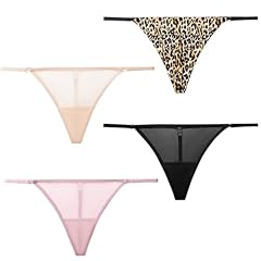 4-pack Adjustable Waist Thongs