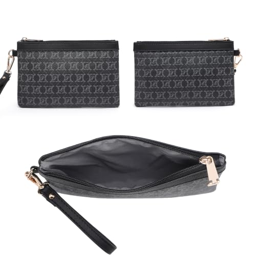 Image of JULIE FERRARO Women's Convertible Backpack Purse Vegan Leather Fashion Backpack Bag Large Capacity Travel Shoulder Bag with Wristlet 2PCS Set