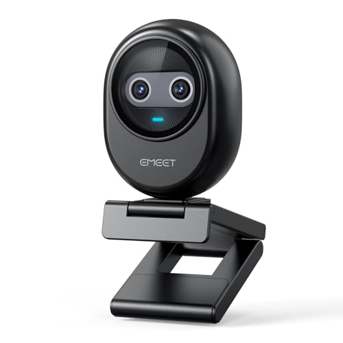 EMEET Piko webカメラ 4K 世界初のデュアルカメラ搭載 AIオートフォーカス 3マイクアレイ&3種類の集音モード 配信用ウェブカメラ クリップベース付き プレゼント ストリーミングやデスクセットアップに最適 ブラック