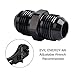 EVIL ENERGY 10AN Male to Male Flare Coupler Union Straight Fuel Hose Adapter Fitting Black 2PCS