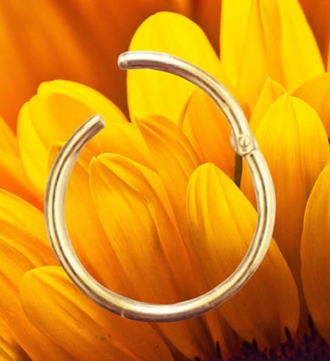 Ringe I Clicker I Piercing Nasenring Ohrring I 1,0 x 8 mm I 585 Massiv Gelbgold I Echtheit des Artikels - wie beschrieben - wird hiermit garantiert I 46011-8 I