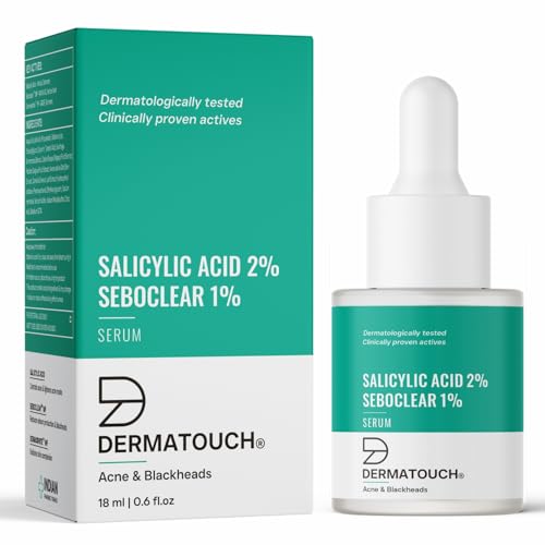 Image of DERMATOUCH Salicylic Acid 2% Seboclear w /w 1% Face Serum | For Acne & Blackheads | Specially for Acne-prone & Oily Skin | 18ml