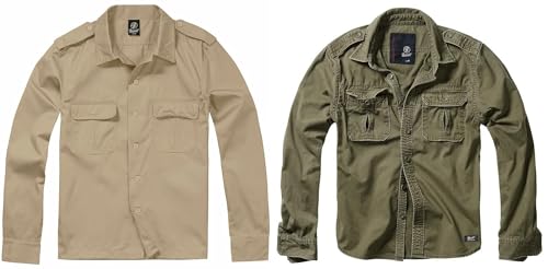 Chemise olive L Brandit et modèle beige pour remplacer vos vêtements fragiles