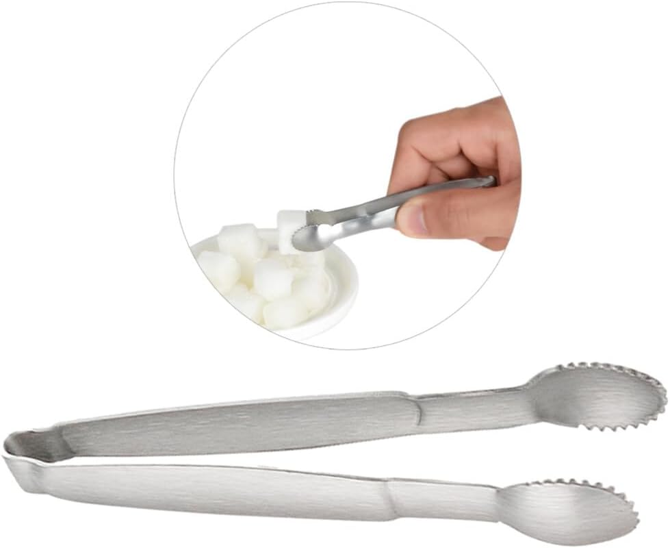 BESTonZON2pcs Appetizers Tongs Mini Serving Tongs Stainless Steel Sugar Tongs Ice Tongs Small Kitchen Tongs Thicken Clip