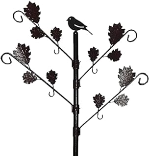 Winsome Wild Bird Feeding Station with Decorative Leaf Design Large Bird Versatile Feeder Stand Outdoor Garden Hanging Kit | Easy to Assemble