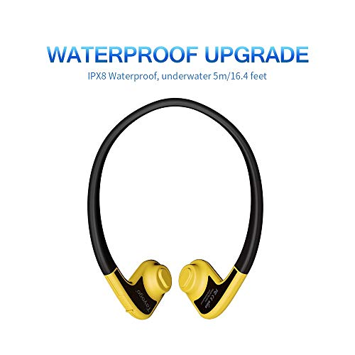 Tayogo 8GB Waterproof MP3 Player Bone Conduction Swimming Headphones Support FM with Shuffle
