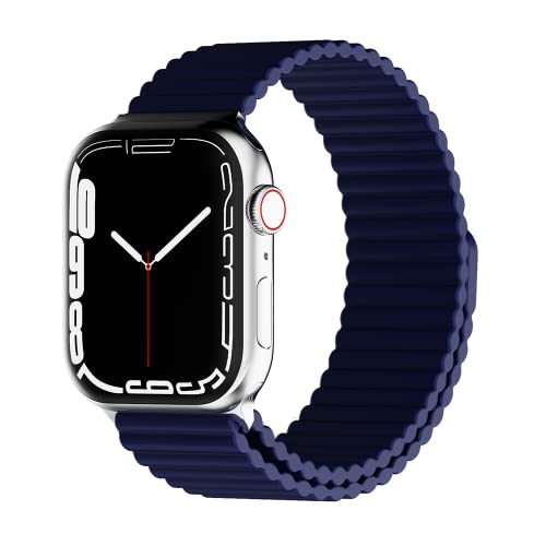 Image of HeiKe Magnetic Silicone Band for Apple Watch Band 49mm 46mm 45mm 44mm 42mm 41mm 40mm 38mm for Men Women,Sport Loop iWatch Wristband Strap for Apple Watch Ultra 3 2 1 SE Series 11 10 9 8 7 6 5 4 3 2 1