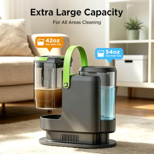 Portable Carpet Cleaner Machine, 18Kpa Powerful Suction Spot Cleaner for Pets, Professional Deep Cleaning Machine for Couch, Stairs, Car Interior & Seats, 600W Motor with Versatile Stain Tools — view 3