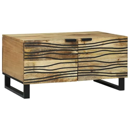 Table basse rectangulaire en bois pour un salon chaleureux et convivial