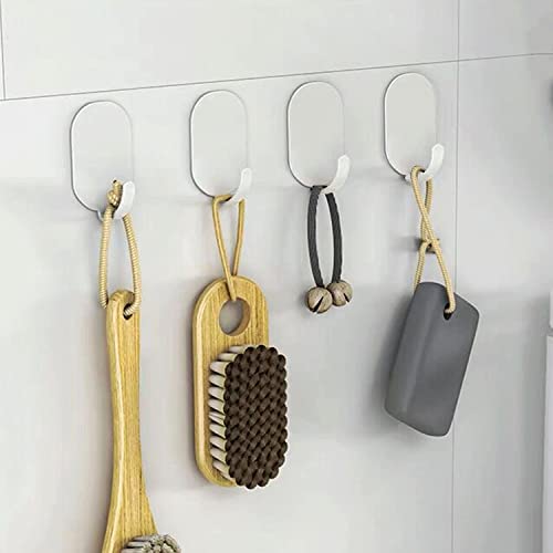 Gerhannery Kleverige haken Zelfklevende haken, 12 stuks Heavy Duty Stick On Haken Waterdichte Wandhaken Handdoekhaak, Geen Nagels Wandhangers Extra Sterke Kapstok Deurhaken voor Badkamers Keuken Toilet (Wit) - Image 7