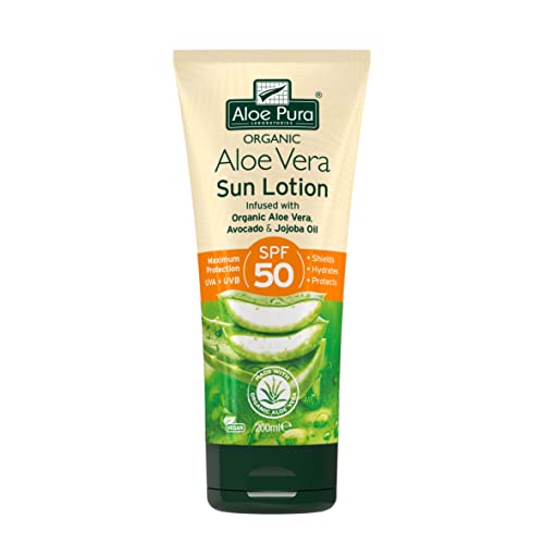 Aloe Pura Organic Aloe Vera Sun Lotion SPF50 High