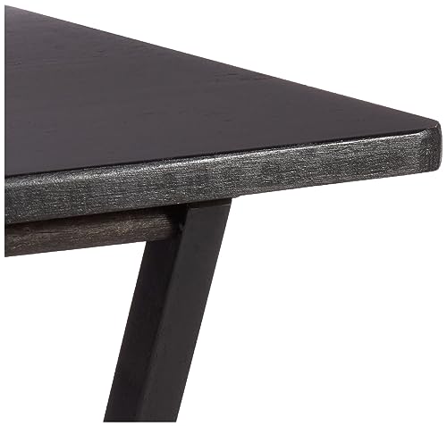 Amazon Basics Portable Foldable TV Tray Table with Storage Rack, Space-Saving Design, 15" x 19" x 26", Black, 4-Pack by Amazon Basics - Image 3