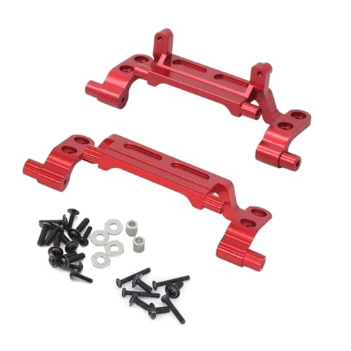 Support siège base traction MN168 métal rouge pour réparer et rigidifier les ponts RC