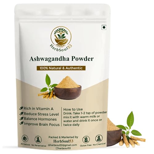 Image of 100 Grams Organic Ashwagandha Powder 100% Pure & Natural Ashwagandha Root Powder For Stress Management, Muscle Recovery, Strength | Withania Somnifera Churna Supplements | Immunity Booster Ayurvedic Powder