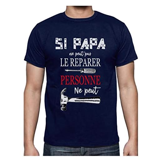 Green Turtle T-Shirts Papa Peut Tout réparer Cadeau pour Bricoleur T-Shirt Homme Medium Marine