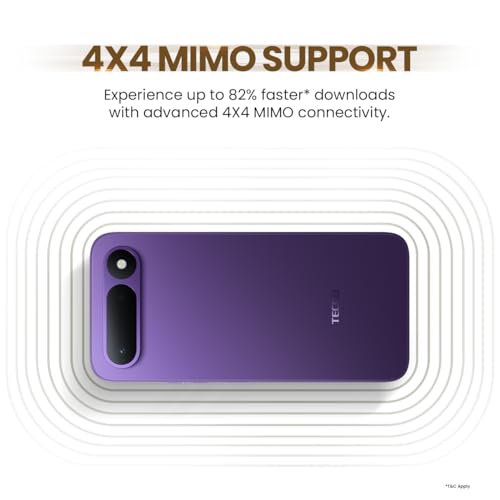 Image of Tecno Spark 50 5G (Fantasy Purple, 4GB+128GB) | 6500mAh Battery + 45W Fast Charger | Upto 18GB* RAM | MIL-STD 810H Protection | Fastest 8X Network Speed* with URSP | 120Hz Smooth Display