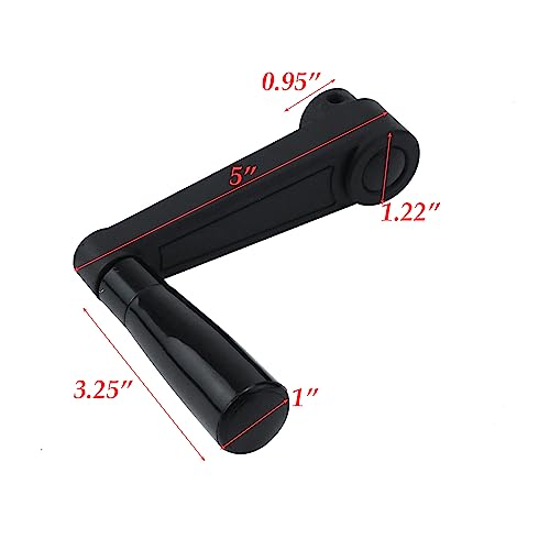 Image of 5-Inch Length Nylon Crank Handle Foldable Swivel Rocker Handle for Industrial Machine Tools or Other Equipments (Hole Diameter 12mm)