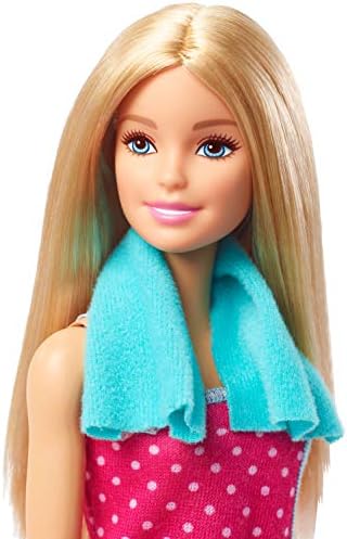 Barbie FXG51 Doll and Furniture Set, Bathroom with Working Shower
