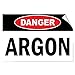 Produktbild 76DinahJordan Gefahr Argon Hazard Schwer entflammbar Aufkleber Funny Warnung Aufkleber Fenster Aufkleber Selbstklebende Safty Schild Lable Lottas Lable Aufkleber