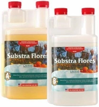 Canna Substra Flores A&B 1 Liter Set (Soft Water) Root Hydroponic Nutrient 1L .sell#(hydrohouseandgarden ,ket34222002702475