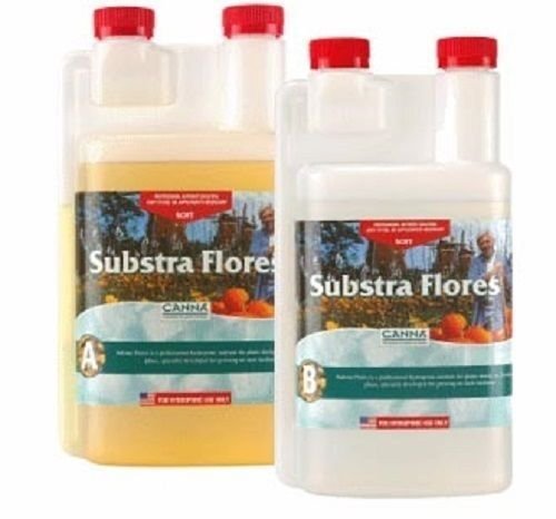 Canna Substra Flores A&B 1 Liter Set (Soft Water) Root Hydroponic Nutrient 1L .sell#(hydrohouseandgarden ,ket34222002702475