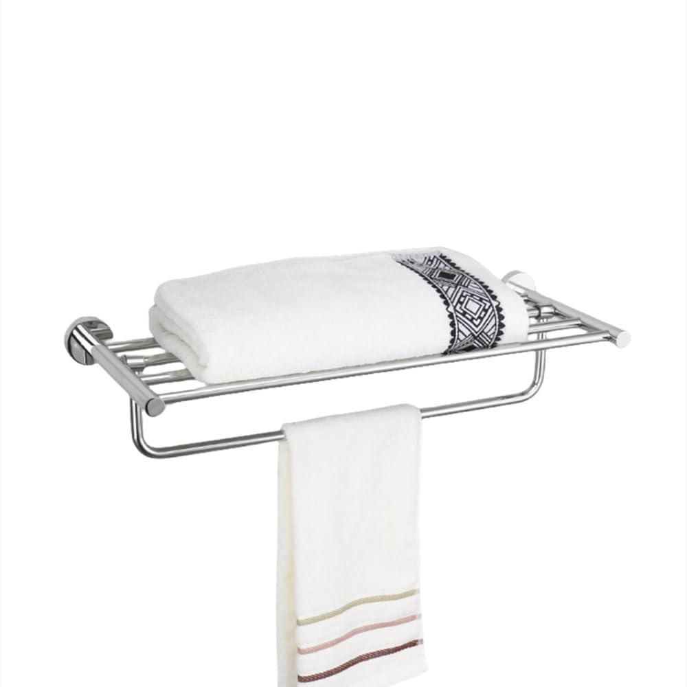 Porte-serviettes et étagère en verre pour une salle de bain zen
