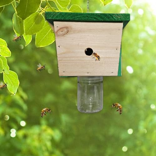 Piège à abeille de bois réutilisable pour protection extérieure des ruches - 3