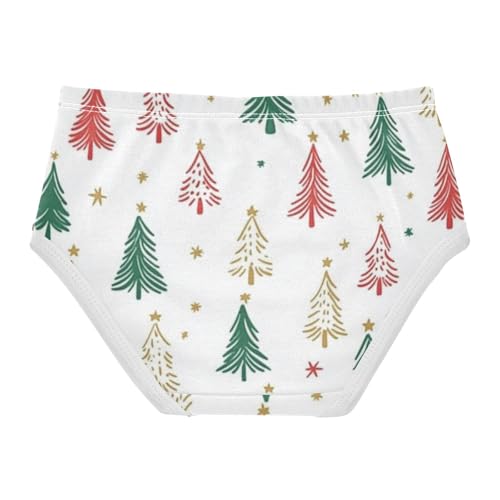 Colorful Christmas Tree Girls' Moisture-Wicking Panties Comfort Underwear for Toddlers in Sizes 2T,3T, 4T, 5T, 6Y and 8Y2