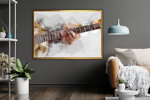 Guitare aquarelle sur toile XINBAO décoration murale 30x40