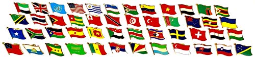 United Nations World Flag Pin Badge Set - United Nations Pin Set Contains 193 Pins, One Pin for Every International Country in The United Nations