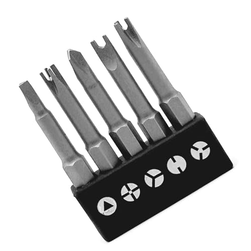 Zohino Lot de 5 embouts de tournevis hexagonaux magnétiques de forme spéciale 1/4