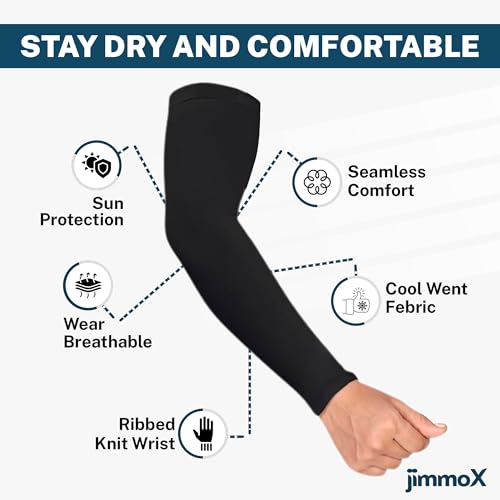 Image of Arm Sleeves for Men & Women, Sun Protection & UV Compression Hand Sleeves for Cycling, Running, Outdoor Sports & Activities, Hand Cover for Bike Riding