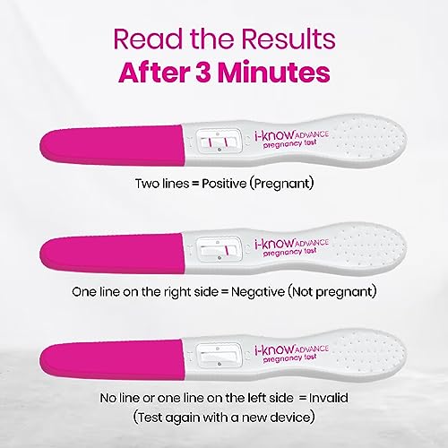Image of i-Know Advance Mid Stream Pregnancy Test Kit | Rapid One Step Home based Midstream Urine Pregnancy Test | Accurate Result in 3 mins | HcG Test Kit | Pack of 1