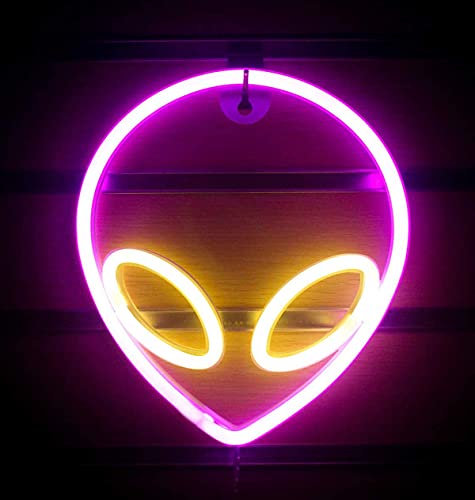 HULIN LED Neon Sign Night Light, Neon Alien Sign
