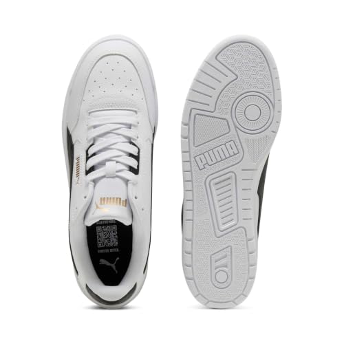 PUMA Shuffle Downtown Sneaker, Unisex, Weiß/Schwarz/Gold, 13 UK – Ansicht 4