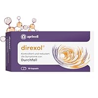 Direxol Durchfallmittel 16 Kapseln – Stoppt akute Diarrhö & reduziert Flüssigkeitsverlust – Lindert Beschwerden wie Bauchschmerzen – für Erwachsene & Jugendliche ab 14