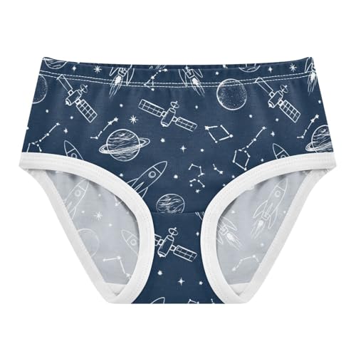 Girls' Underwear Space Rocket Satellite Blue Toddle Brief Panties 2303892