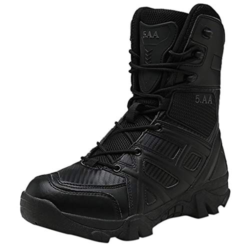 QUICKLYLY Botas Militares Campo Tactica Caza Calzado Seguridad Trekking Moto Montaña Senderismo Motocross Hombre Militar Camuflaje Cuero Ante Zapatillas Trabajo Invierno Vestir Nieve Esqui Casual