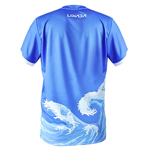 Andoer Camiseta de pesca de verão de secagem rápida respirável ao ar livre proteção solar roupa de p