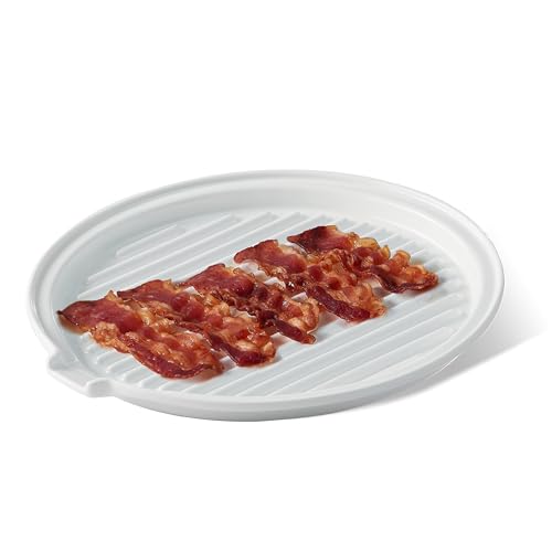 ONEMORE Microwave Bacon Tray Ceramic Bacon Cooker...