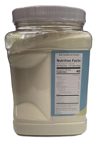 Keystone Pantry Keto Ice Cream Mix – Vanilla – 0.5G Net Carbs & 40 Calories Per Serving - 3Lb Bulk Container – No Added Sugar – Gluten Free – Low Carb – Keto & Diabetic Friendly thumb #1