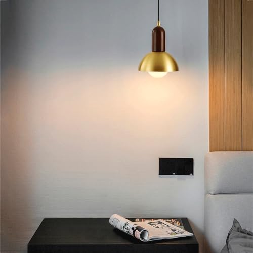 Suspension bois E27 éclairage rétro pour salon et bar - 7