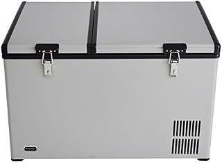 Whynter FM-901DZ 90 Quart Dual Zone Portable Fridge Optional Wheels, AC 110V/ DC
