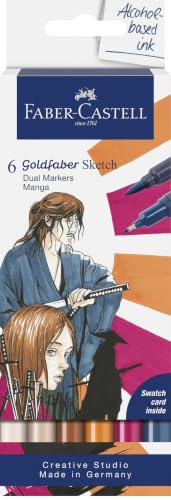 FABER-CASTELL - Goldfaber Sketch Marker Manga, 6 couleurs