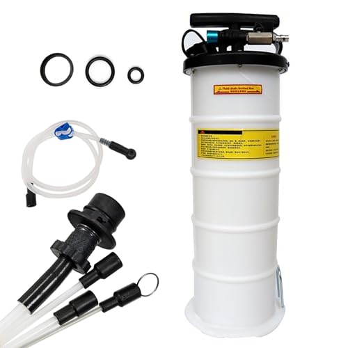 Zephviora 7L Manuelle et Pneumatique Pompe Vidange Huile Moteur pour Vidange Voiture, Pompe d’Aspiration de Liquides avec Tuyau de 1,5M et Accessoires Inclus...