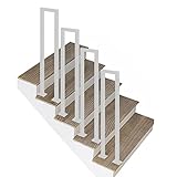 【Corrimano in ferro metallico】 È realizzato in ferro con rivestimento antiruggine, resistente all'acqua e alla ruggine. Superficie super liscia, tocco confortevole e durevole. Proteggi i bambini, gli anziani, i disabili e le donne incinte.