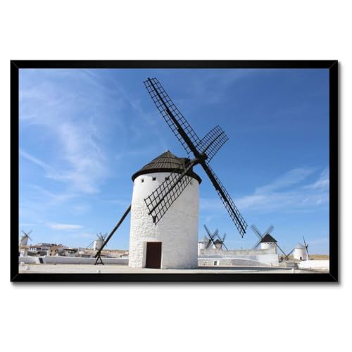 Poster dans un cadre blanc 60 x 40 cm decoration murale moderne Fan H10366M